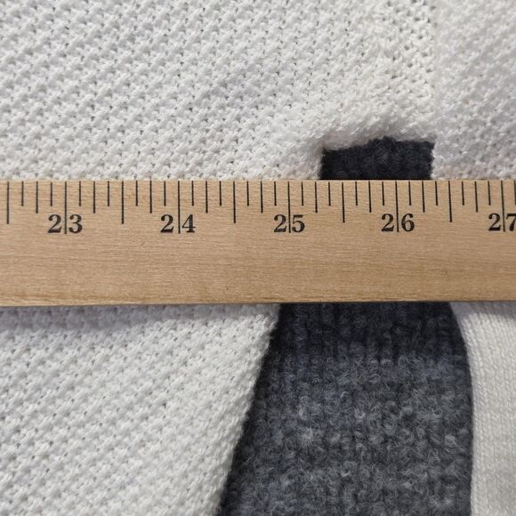 GapBody Sweater Womens Medium White Open Front Cardigan Lightweight Knit Pockets - Picture 8 of 10